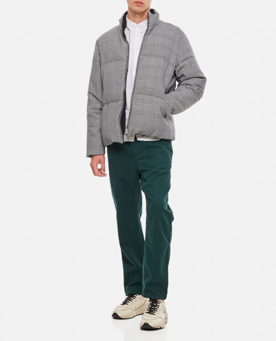 Shop Thom Browne 4 Bar Reversible Funnel Neck Zip Up Jacket Heavy Wool Suiting In Multicolor