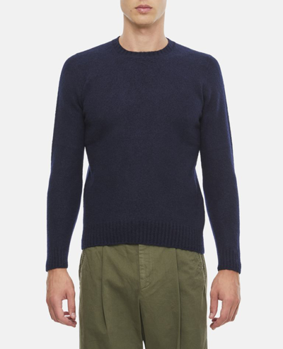 Shop Drumohr Crewneck Wool Sweater In Blue