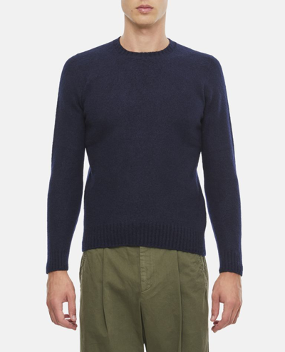 Drumohr Crewneck Wool Sweater In Blue