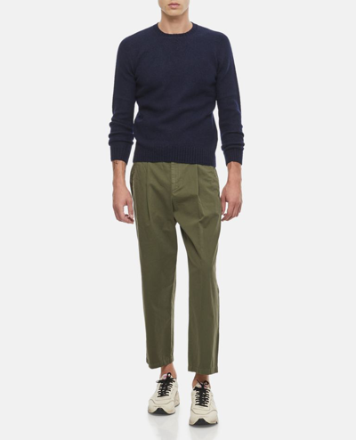 Drumohr Crewneck Wool Sweater In Blue