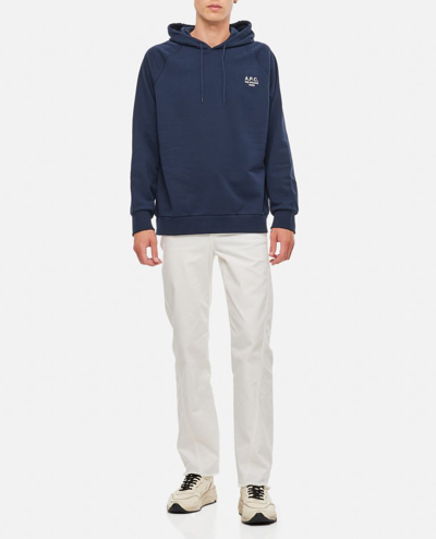 Shop Apc Oscar Hoodie Sweatshirt In Blue