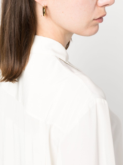 Shop Theory Buttoned-up Long-sleeve Shirt In White