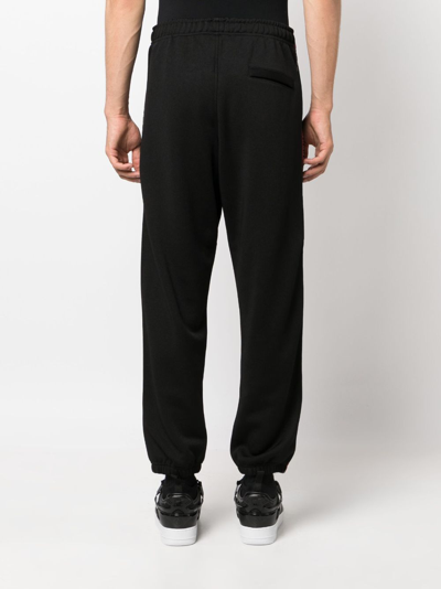 44 Label Group Logo-stripes Cotton Track Pants In Black