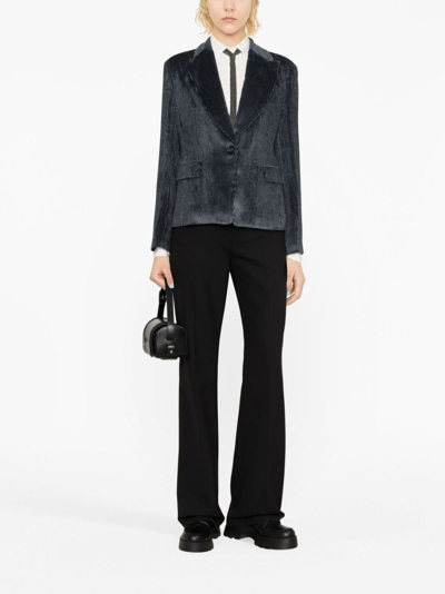 Brunello Cucinelli Corduroy Single-breasted Blazer In Blue