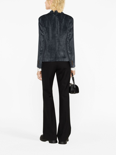 Brunello Cucinelli Corduroy Single-breasted Blazer In Blue