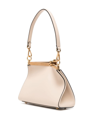 Etro Vela Leather Shoulder Bag In Neutrals