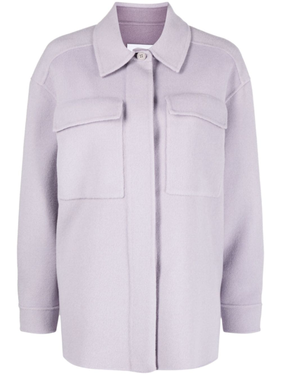 Calvin Klein Wool Jacket In Purple