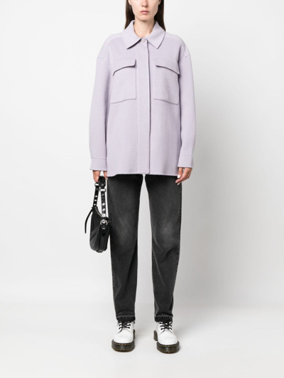 Calvin Klein Wool Jacket In Purple