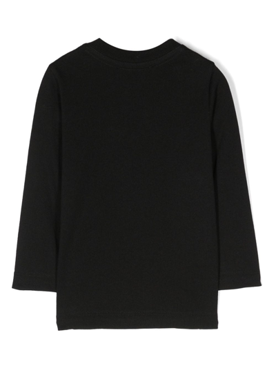 Dsquared2 Logo-print Long-sleeved T-shirt In Black