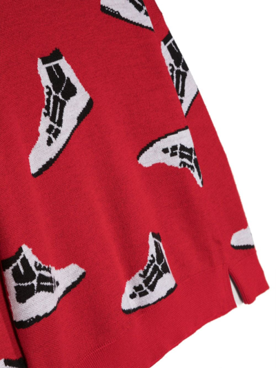 Shop Amiri Patterned Intarsia-knit Wool Sweater In Red