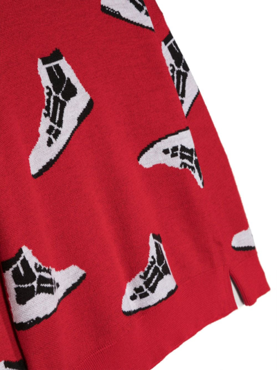 Amiri Skel Top Wool Sweater In Red