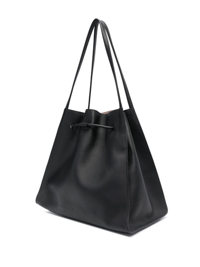 Lanvin Medium Sequence Leather Shoulder Bag In Black