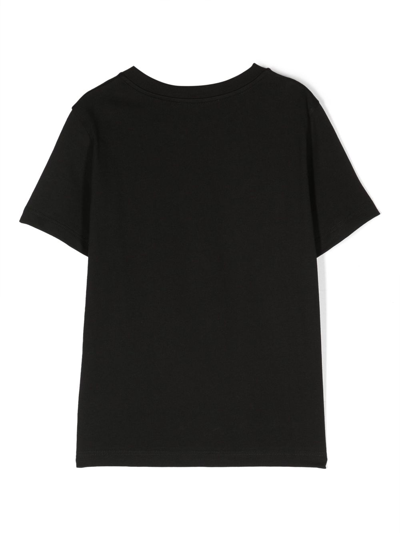 Shop Balmain Logo-embellished Cotton T-shirt In Black