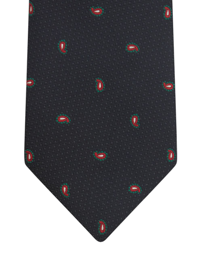 Shop Etro Paisley Jacquard Silk Tie In Black