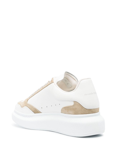 Shop Alexander Mcqueen Two-tone Lace-up Sneakers In White