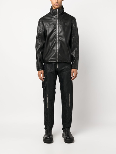 Shop Gmbh High-neck Zip-up Jacket In Black