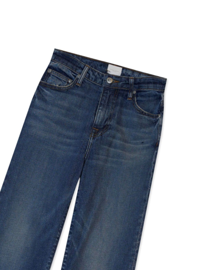 Shop Simkhai Liam High-waisted Straight-leg Jeans In Blue
