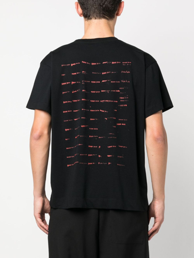 Shop Simone Rocha Logo-print Cotton T-shirt In Black
