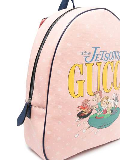 Shop Gucci Jetsons-print Zipped Backpack In Pink