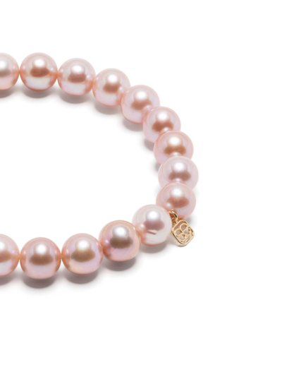Sydney Evan 14kt Yellow Gold Pearl And Diamond Bracelet In Pink