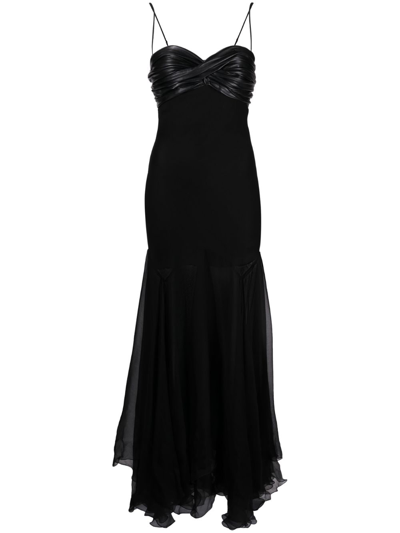 Shop Maria Lucia Hohan Leslie Maxi Dress In Black