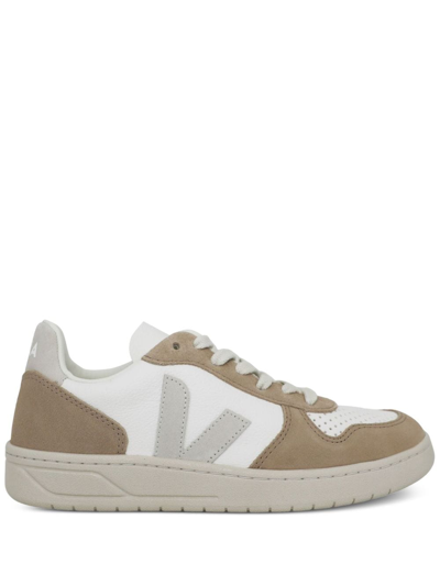 Shop Veja V10 Chromefree Low-top Sneakers In Neutrals