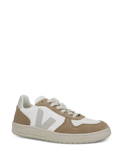 Shop Veja V10 Chromefree Low-top Sneakers In Neutrals