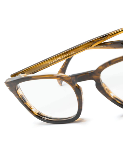 Shop Eyewear By David Beckham Db 7022 Square-frame Glasses In Brown