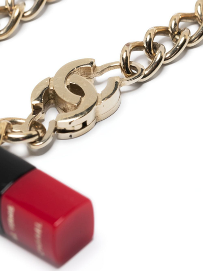 Pre-owned Chanel 吊饰细节链式手链（2005年典藏款） In Gold