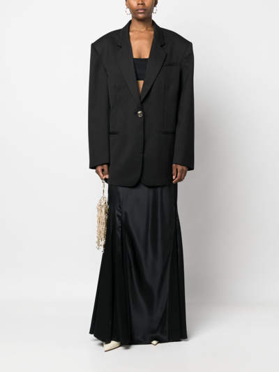 Shop Christopher Esber The Bermuda Oversize Blazer In Black