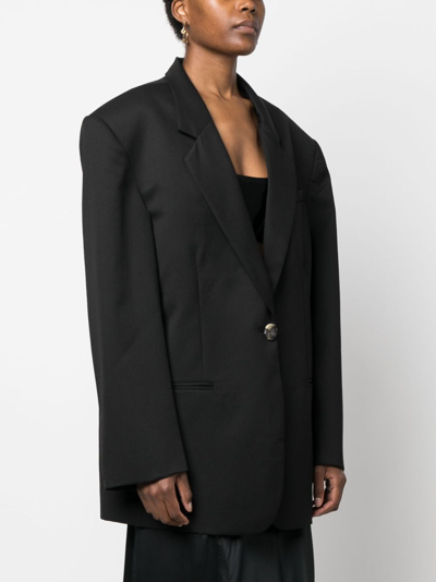 Shop Christopher Esber The Bermuda Oversize Blazer In Black