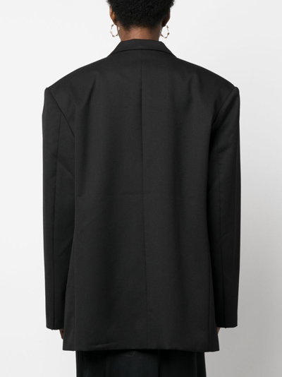 Shop Christopher Esber The Bermuda Oversize Blazer In Black