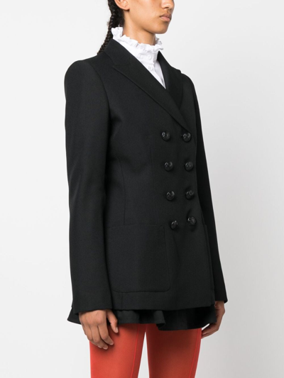 Philosophy Di Lorenzo Serafini Embossed-buttons Double-breasted Blazer In Black