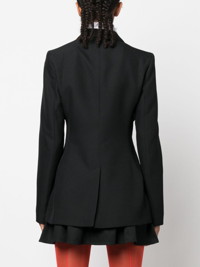 Philosophy Di Lorenzo Serafini Embossed-buttons Double-breasted Blazer In Black