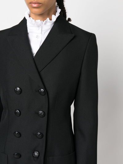 Philosophy Di Lorenzo Serafini Embossed-buttons Double-breasted Blazer In Black