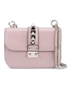 Valentino Garavani Small Lock Nappa Leather Shoulder Bag, Powder Pink In Blush