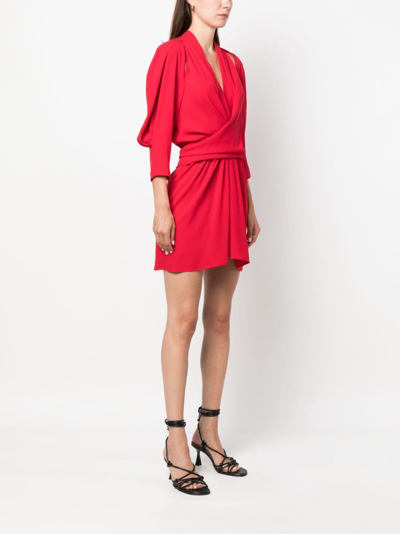 Shop Iro Katie Cut-out Minidress In Red