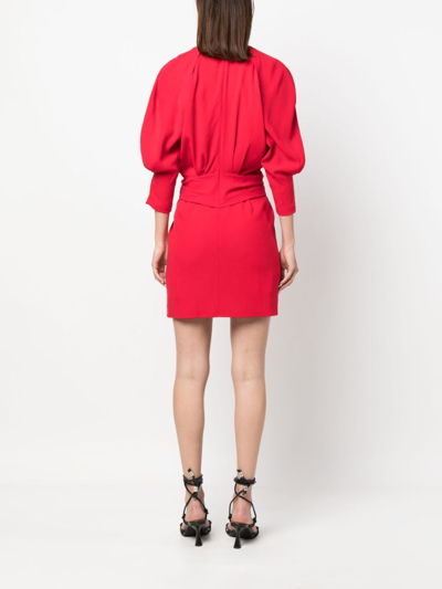 Shop Iro Katie Cut-out Minidress In Red