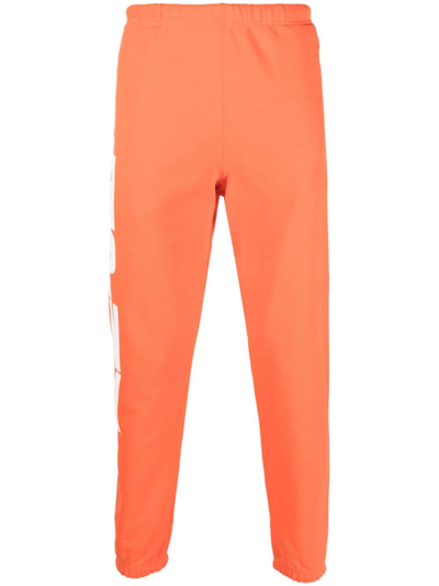 Heron Preston Hpny-print Tapered Track Pants In Orange