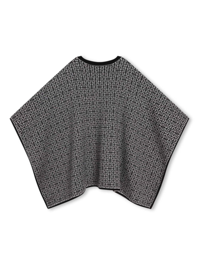 Givenchy 4g-motif Round-neck Reversible Cape In Grey