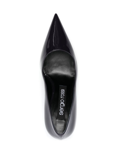 Shop Sergio Rossi 90mm Patent-finish Leather Pumps In Purple