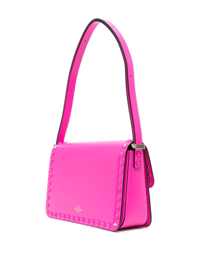 Shop Valentino Rockstud23 Leather Shoulder Bag In Pink