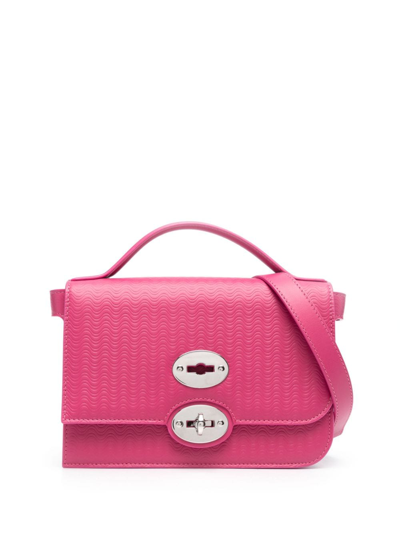 Shop Zanellato Ella Leather Shoulder Bag In Pink
