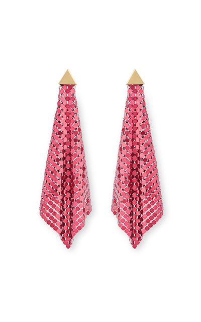 Shop Rabanne Women's Pixel Flow Earrings In Red