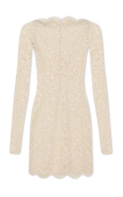 Shop Paco Rabanne Lace Mini Dress In Ivory
