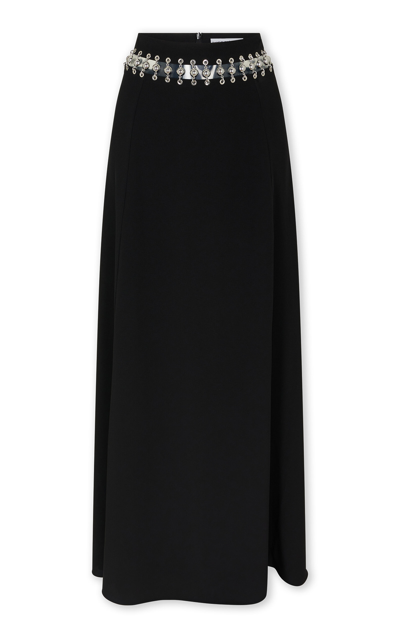 Shop Rabanne Embellished Maxi Skirt In Black