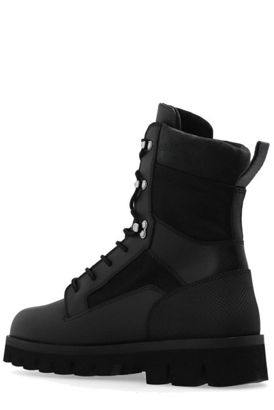 Shop Heron Preston Military Lace-up Ankle Boots In Black