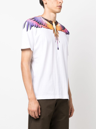 Shop Marcelo Burlon County Of Milan Wings-print Short-sleeve T-shirt In White