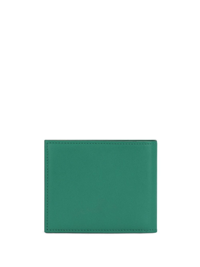 Shop Dolce & Gabbana Logo-print Leather Wallet In Green