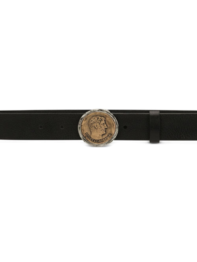 Shop Dolce & Gabbana Coin Buckle Leather Belt In 80999